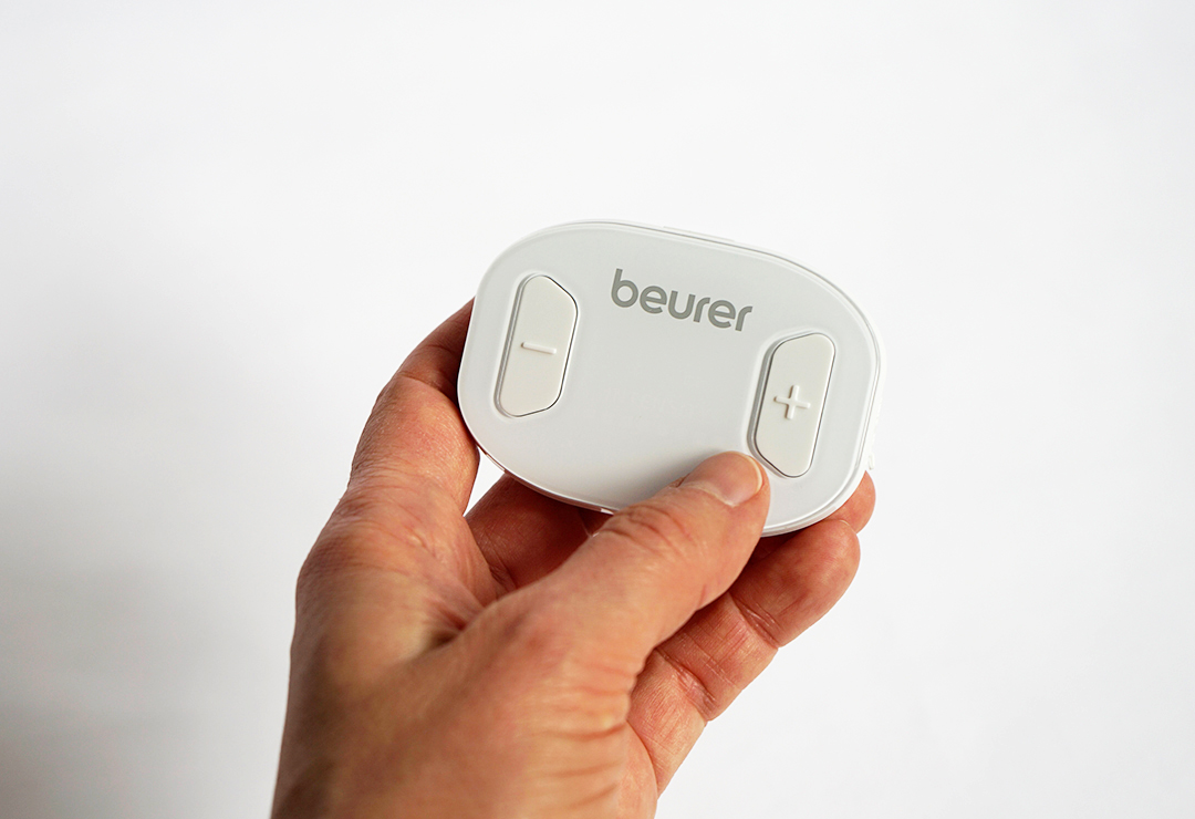 Beurer EM70 TENS unit to which the electrodes are directly attached