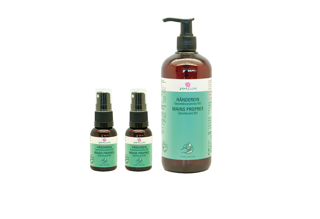 2x hand disinfectant spray and 500ml refill bottle