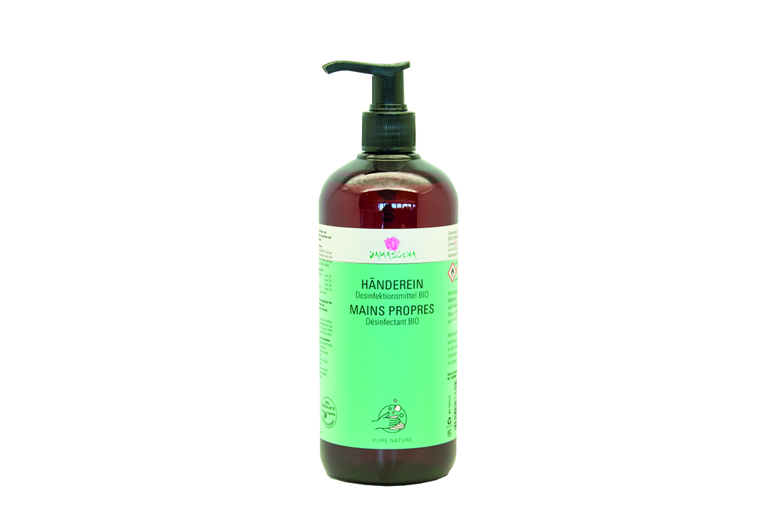 Händerein disinfectant in dispenser bottle, also suitable as refiller