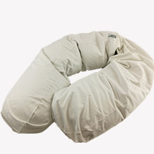 Large size spelt chaff nursing pillow that supports and is easy to shape