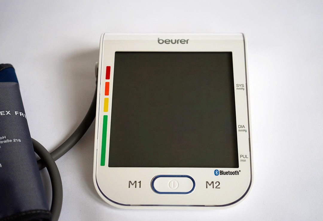 The Beurer BM77 is Bluetooth compatible and can be used with the 'beurer HealthManager' app