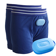 Pjama boxer with Pjama alarm for treating bed wetting