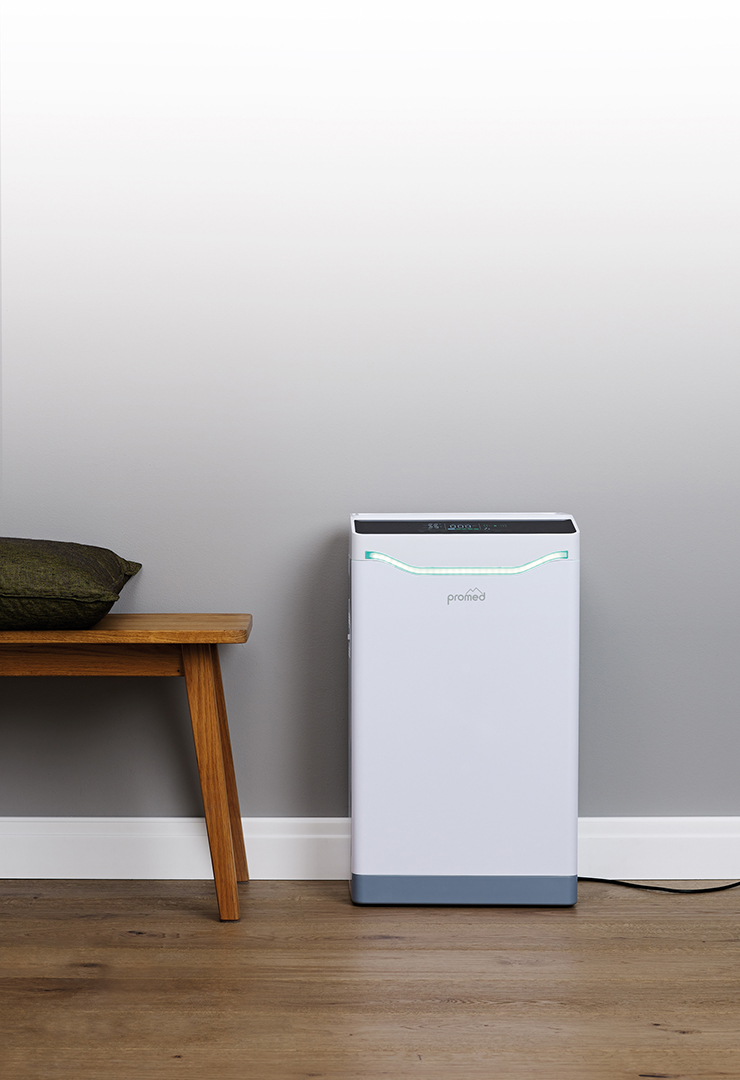 The Promed AC-4000 air purifier blends in well with its surroundings