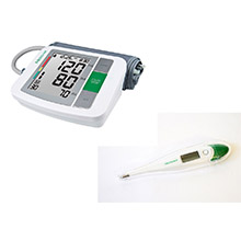 Oberarm-Blutdruckmessgerät Medisana BU 510 und Fieberthermometer Medisana TM700