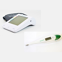 Oberarm-Blutdruckmessgerät Medisana BU530 und Fieberthermometer Medisana TM700
