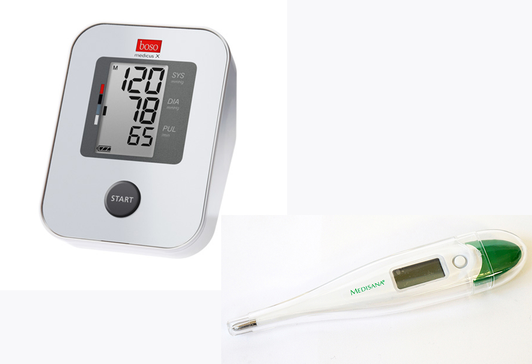 Sfigmomanometro da braccio Boso Medicus X e termometro clinico Medisana TM700