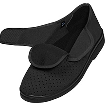 Komfort-Therapie-Schuh Promed München mit einer Kombination aus Stretch-Micro-Velour.