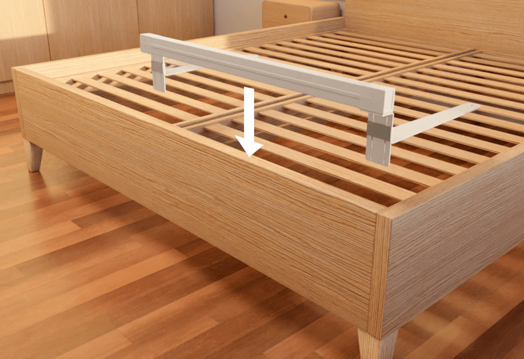 The bracket connected to your Airzag is then simply placed on the bed frame.