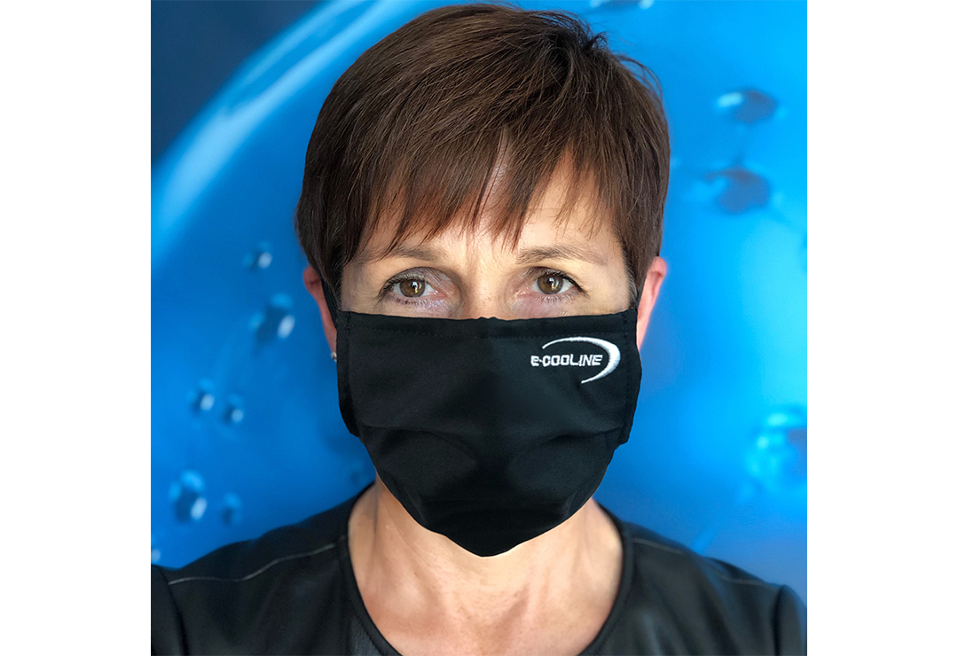 The E.COOLINE CoolMask reduces sweating under the mask