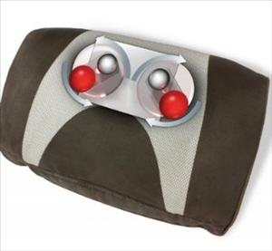 Lightweight and flexible pillow Homedics SP-39HW with vibration and Shiatsu massage.