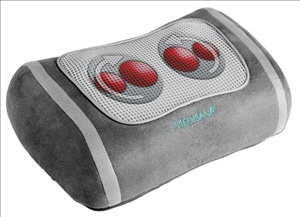 The Medisana SMC shiatsu massage cushion has four rotating heads which rotate in opposite pairs