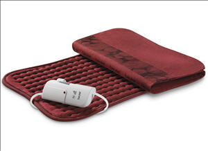 • Especially adaptable shape
<br>• Breathable, washable micro-fleece heating pad