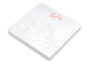 Design personal scale Beurer PS40 in a discreet design with red LED display that gets invisible after switching off.