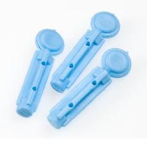 Verwenden Sie für jeden Test eine neue sterile Lanzette. Lanzetten sind für den Einmal-Gebrauch bestimmt.
